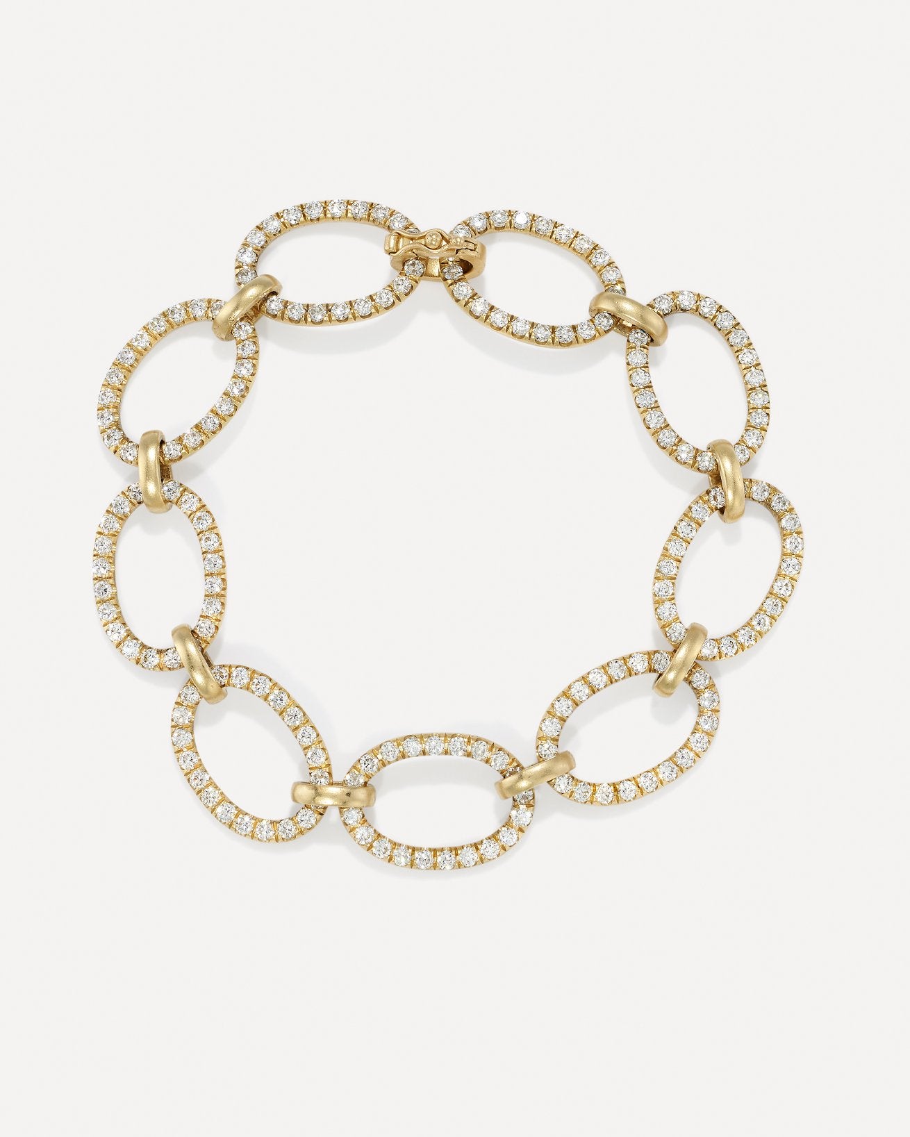 Pavé Large Oval Link Chain Bracelet