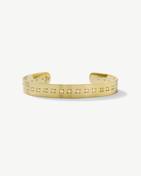 BIR458Y Gold and diamond cuff bracelet