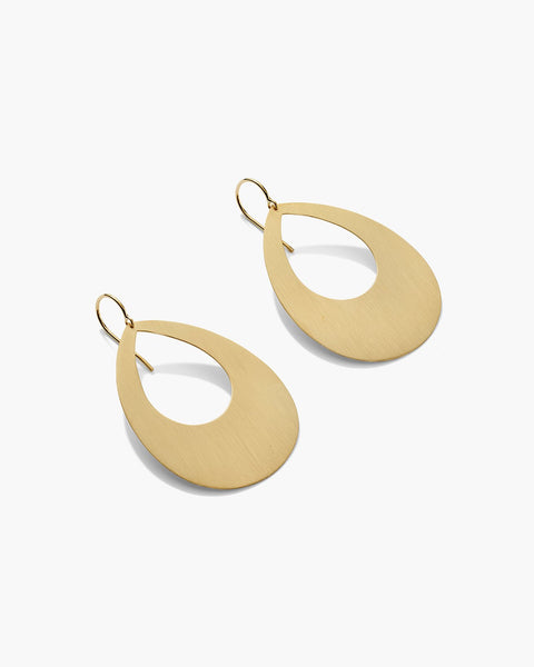 Gold Classic Open Drop Earrings - Irene Neuwirth