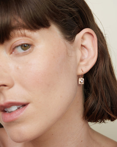 Diamond Tile Earrings - Irene Neuwirth