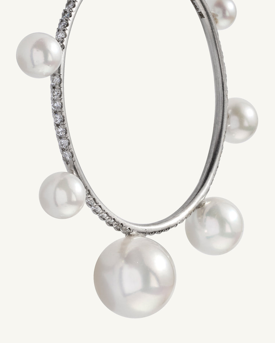 Medium Pavé Gumball Mixed Hoops - Irene Neuwirth