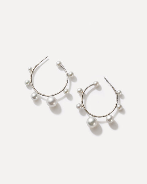 Medium Pavé Gumball Mixed Hoops - Irene Neuwirth