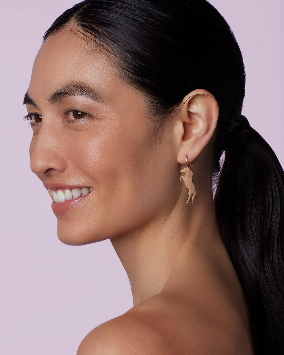 Small Gold Classic "Little Filly" Earrings - Irene Neuwirth