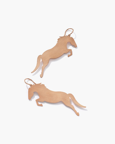 Large Gold Classic "Little Filly" Earrings - Irene Neuwirth