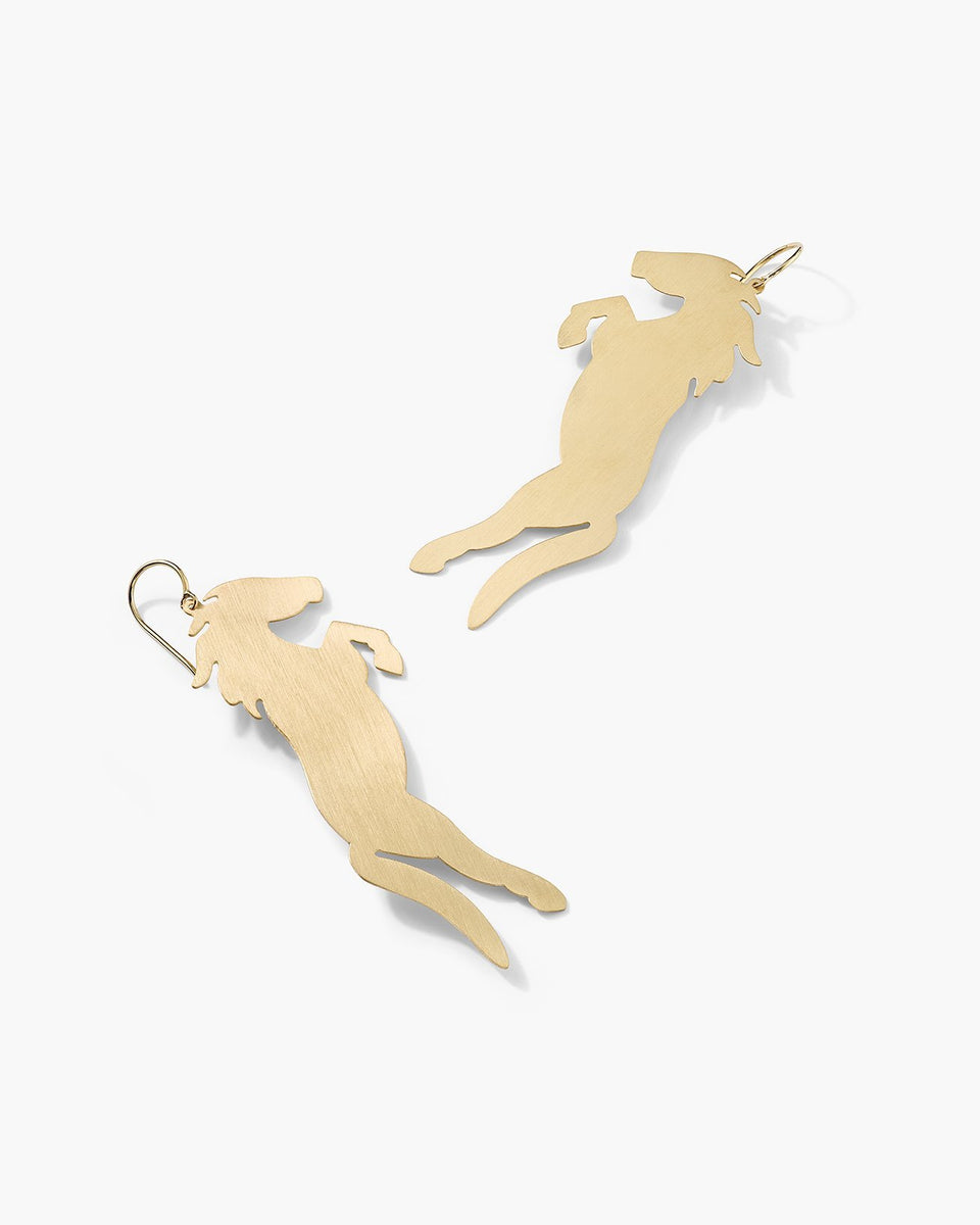 Large Gold Classic "Little Filly" Earrings - Irene Neuwirth