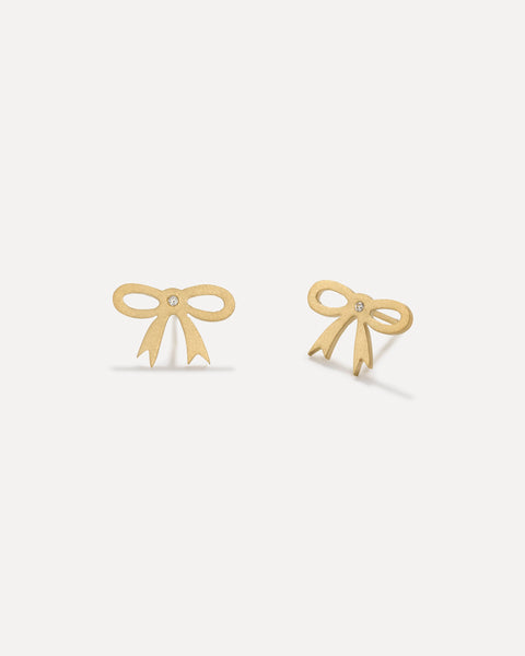 Fancy Bow 14K Gold Cartilage Stud Earring – FreshTrends