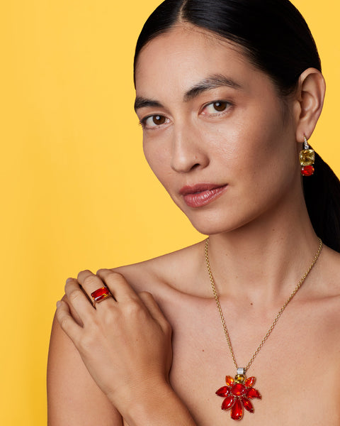 One of a Kind Gemmy Gem Diamond Double Stone Drop Earrings - Irene Neuwirth