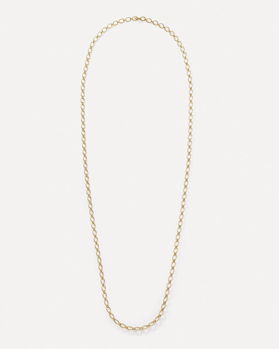 Small Oval Link Chain Long Necklace - Irene Neuwirth