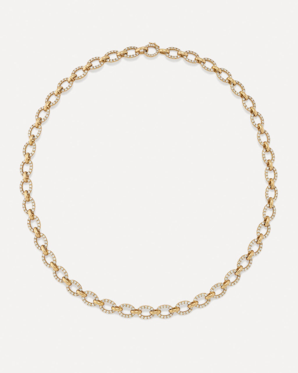 Pavé Medium Oval Link Chain Necklace - Irene Neuwirth