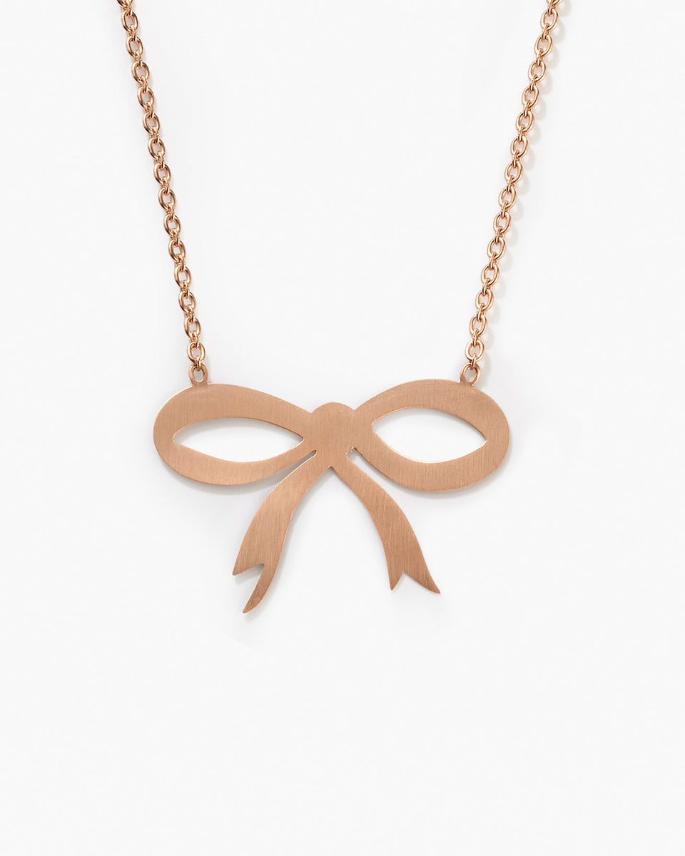 Gold Classic Bow Necklace - Irene Neuwirth