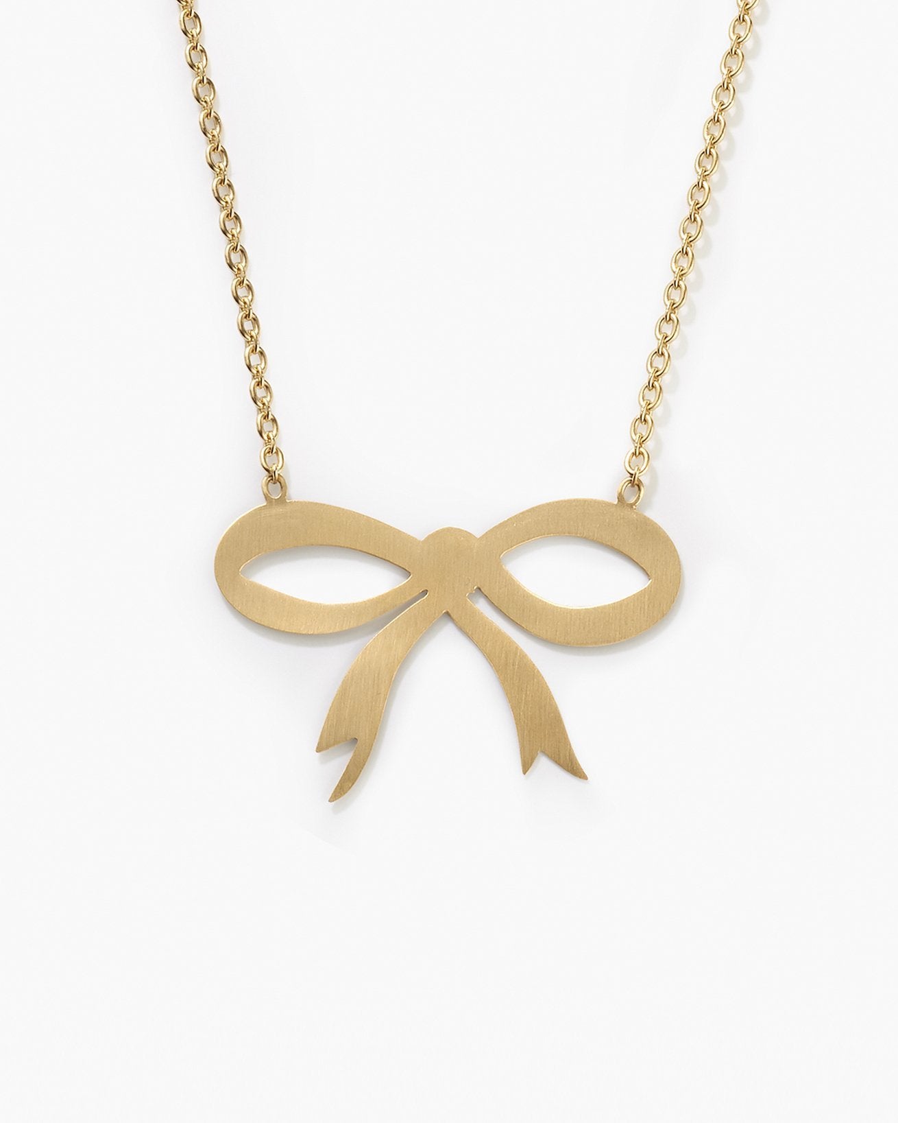 Tiffany gold clearance bow necklace