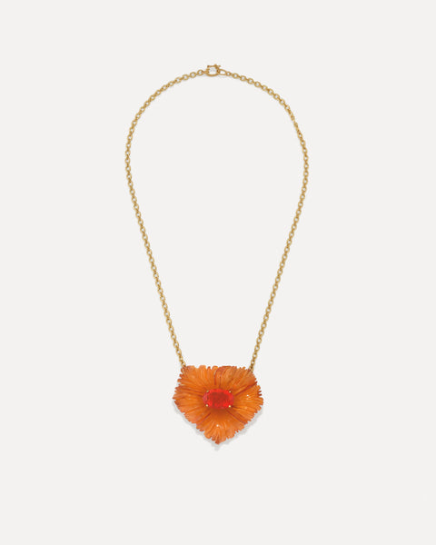 One of a Kind Tropical Flower Necklace - Irene Neuwirth