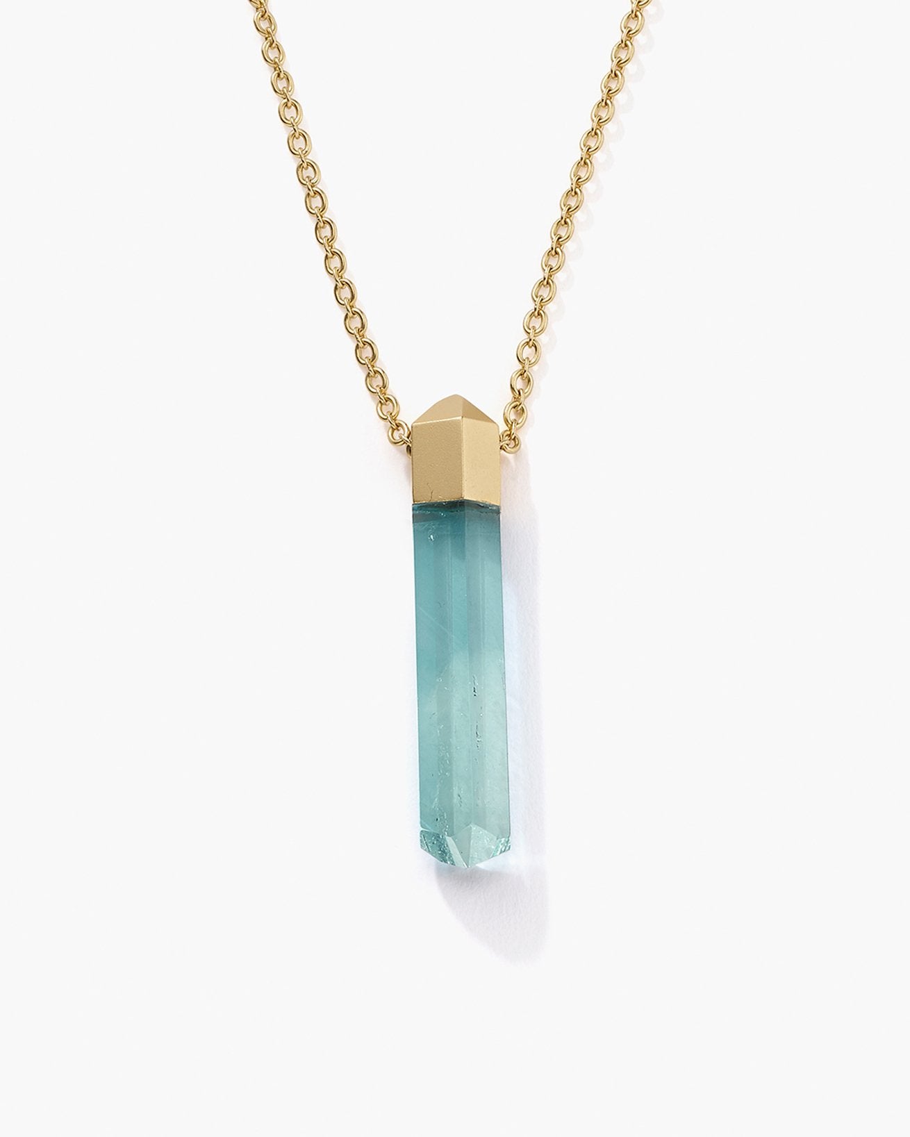 Aquamarine crystal necklace – COVET ASPEN