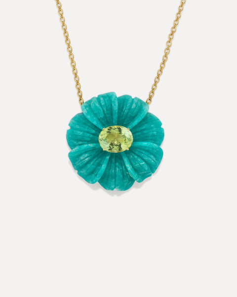 One of a Kind Tropical Flower Necklace - Irene Neuwirth