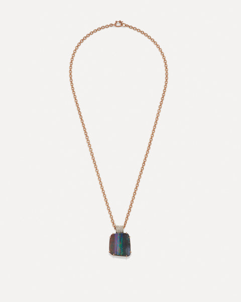 One of a Kind Heavy Pavé Bale Pendant Necklace - Irene Neuwirth