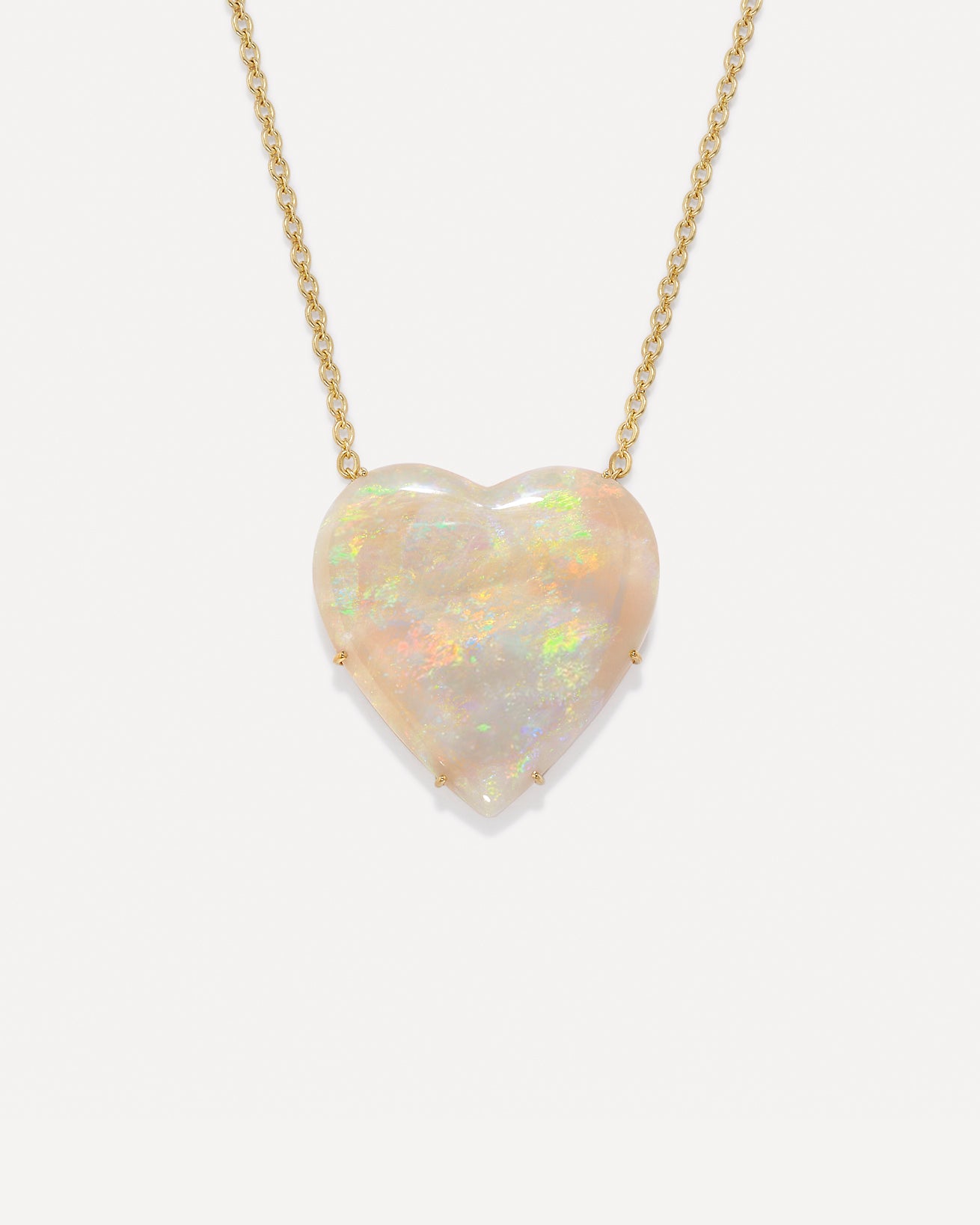 One of a Kind Opal Love Necklace 18K Yellow Gold – Irene Neuwirth