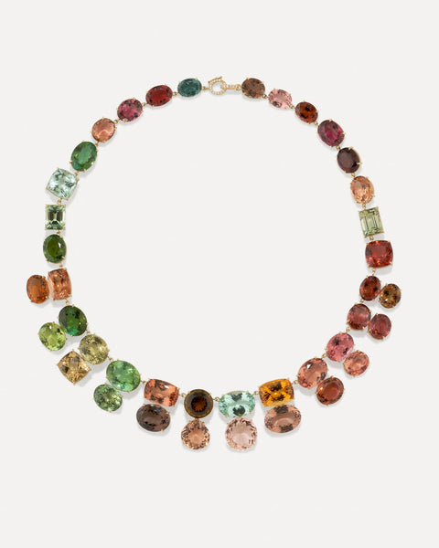 One of a Kind Gemmy Gem Double Stone Necklace - Irene Neuwirth