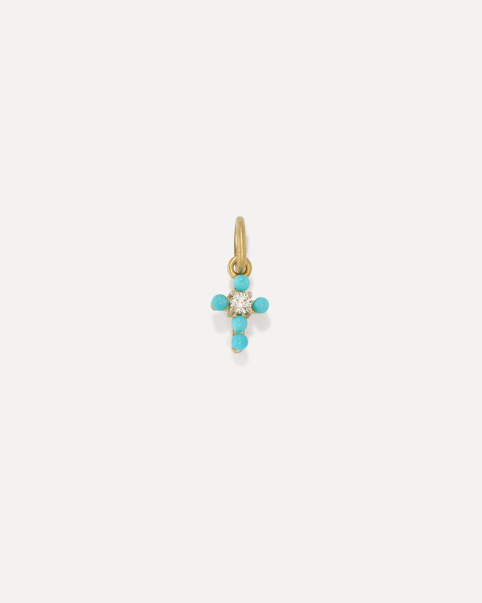 Petite Diamond Immaculate Cross Charm - Irene Neuwirth
