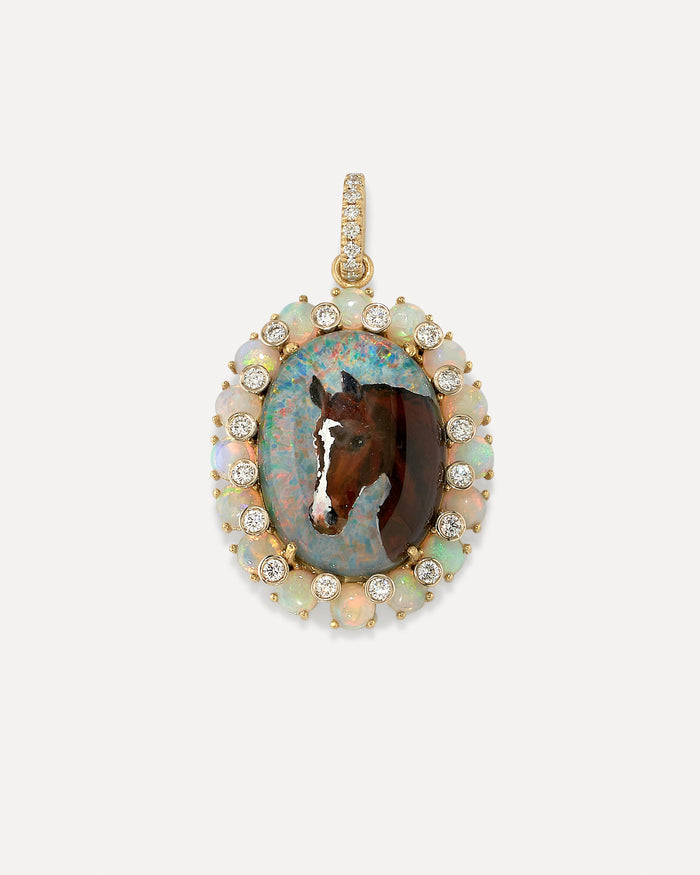 One of a Kind Custom Pet Portrait Oval Charm - Irene Neuwirth