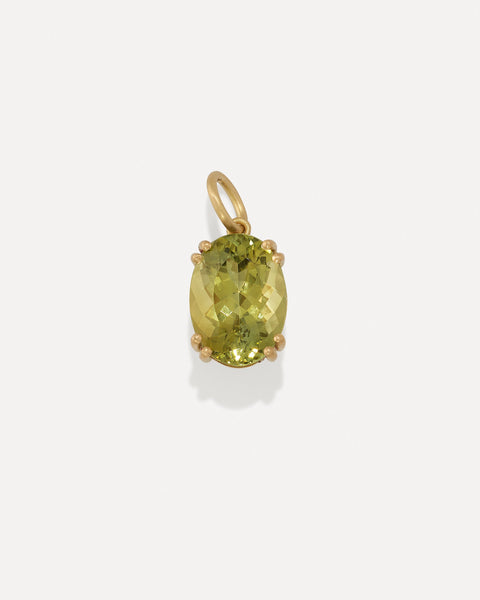 One of a Kind Gem Drop Oval Double Prong Charm - Irene Neuwirth