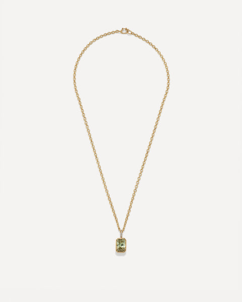 One of a Kind Pavé Gem Drop Emerald-Cut Bezel Charm - Irene Neuwirth