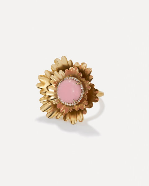 Pavé Medium Super Bloom Flower Ring - Irene Neuwirth